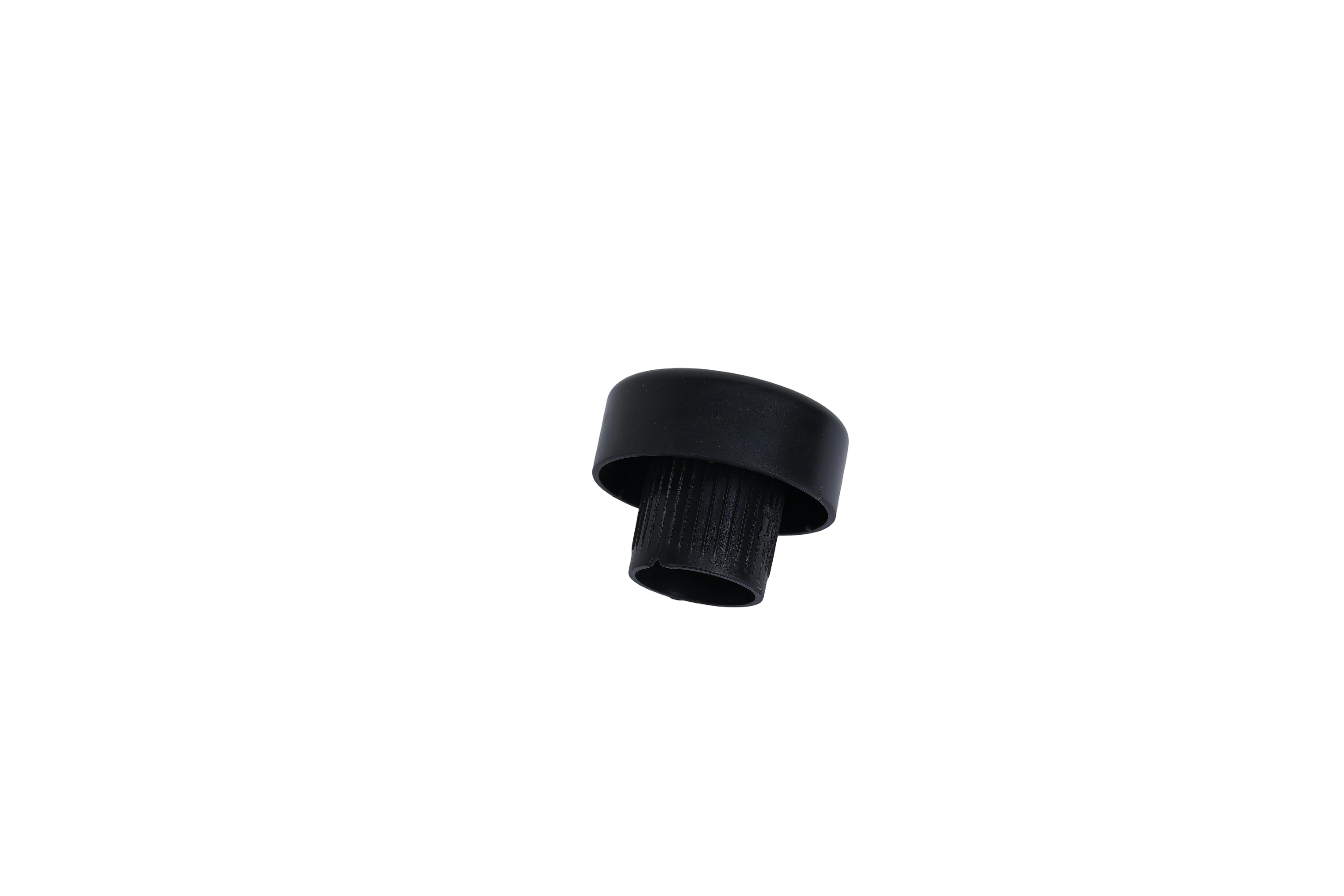 Black Ribbed Plastic End Cap – Model BB-45